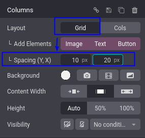 Odoo 17: Grid layout: spacing