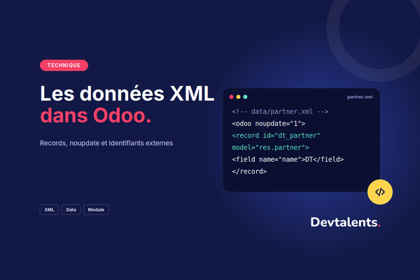 Données XML dans Odoo : créer, modifier et supprimer des enregistrements