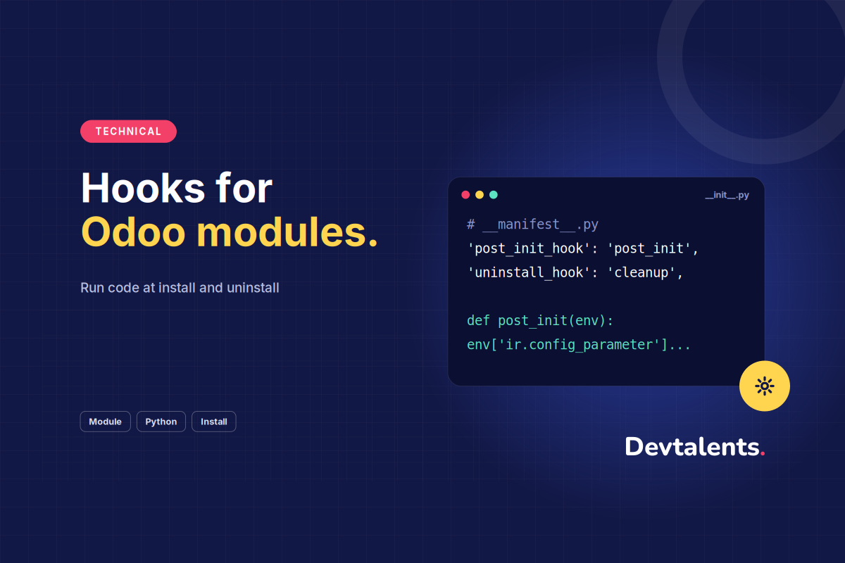 
                Hooks for Odoo modules
            