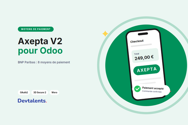 Axepta BNP Paribas V2 pour Odoo : 8 moyens de paiement, OAuth2, 3D Secure 2 & compatible Wero