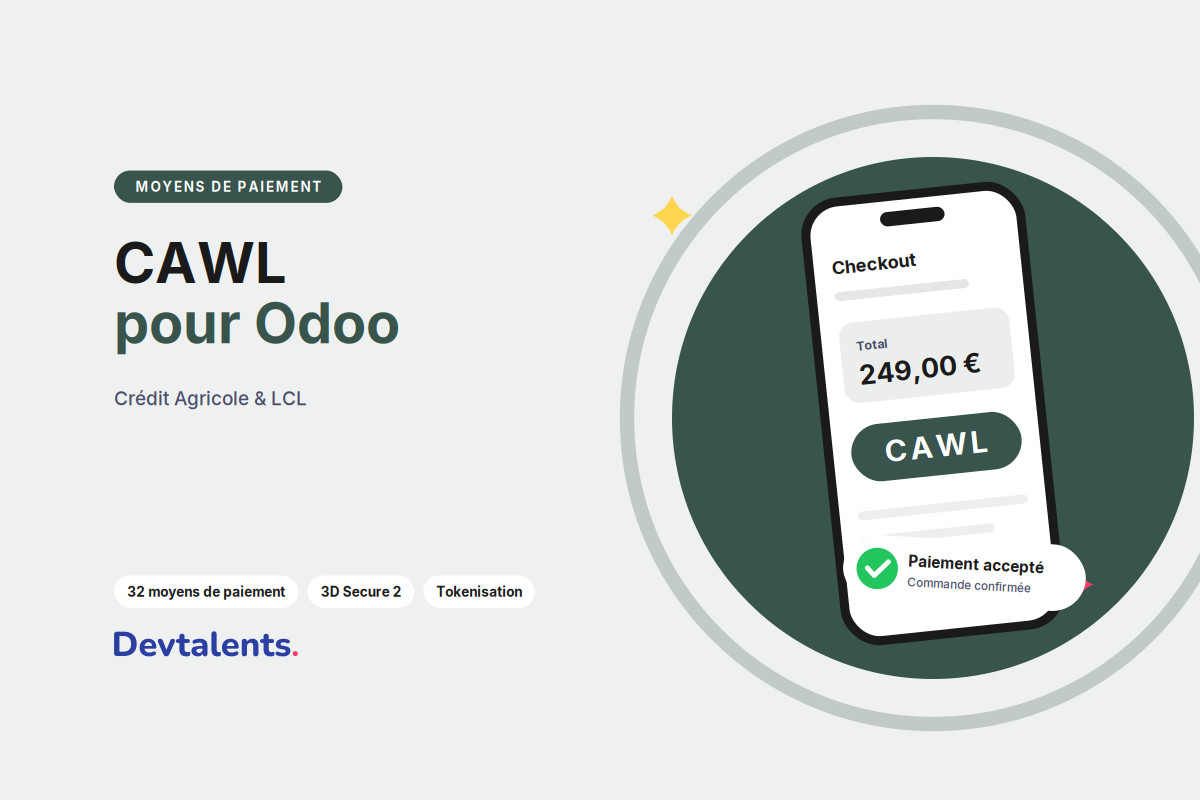CAWL pour Odoo : la solution de paiement en ligne du Crédit Agricole et de LCL