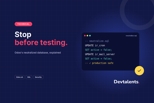 Stop Before Testing: Understanding Odoo's Neutralized Database and the neutralize.sql File