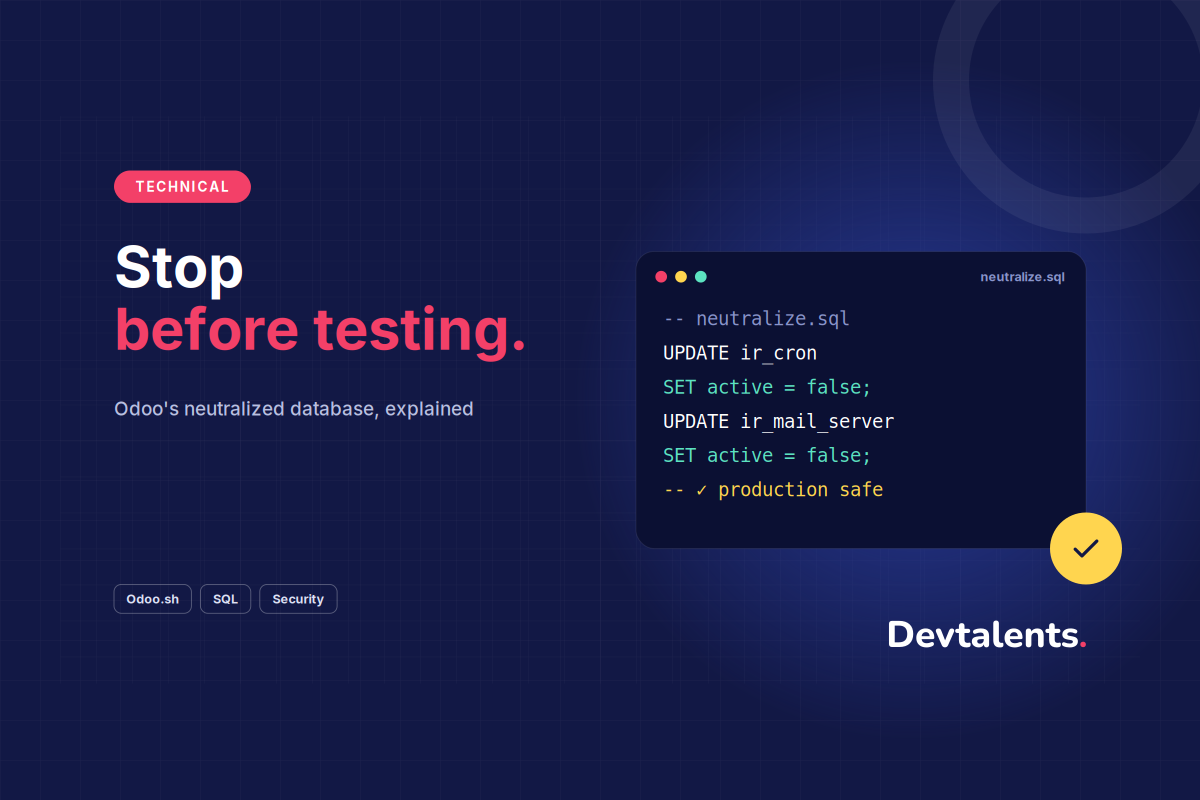 Stop Before Testing: Understanding Odoo's Neutralized Database and the neutralize.sql File