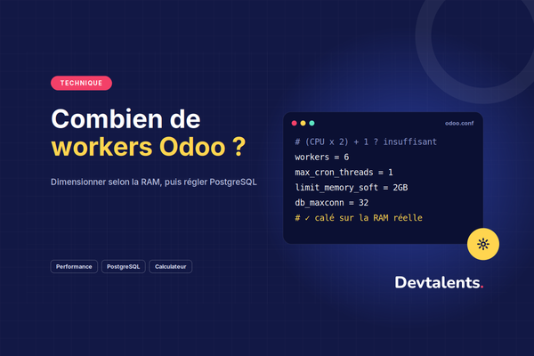 De combien de workers Odoo avez-vous vraiment besoin ? Bien dimensionner les workers et régler PostgreSQL correctement