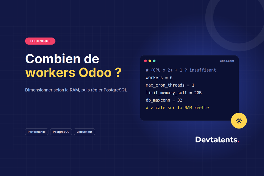 De combien de workers Odoo avez-vous vraiment besoin ? Bien dimensionner les workers et régler PostgreSQL correctement