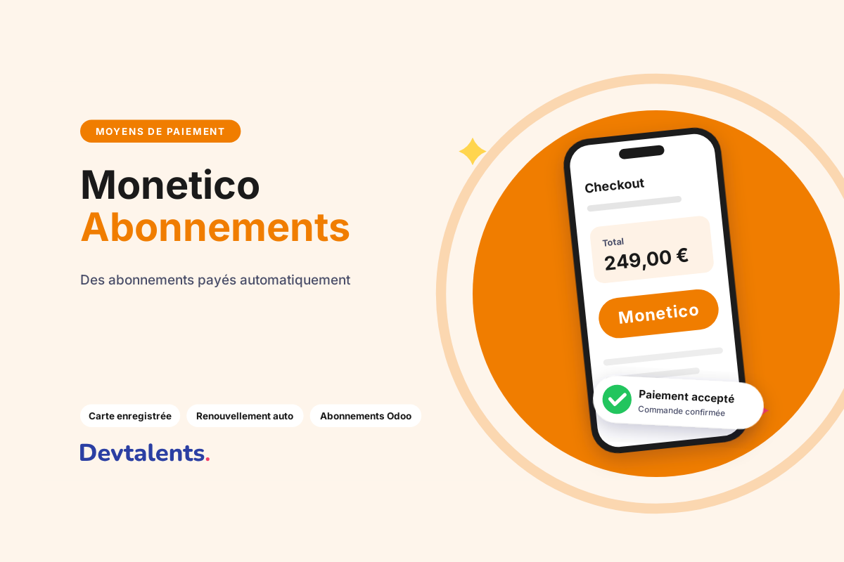 Paiement récurrent Monetico sur Odoo : vos abonnements payés automatiquement
