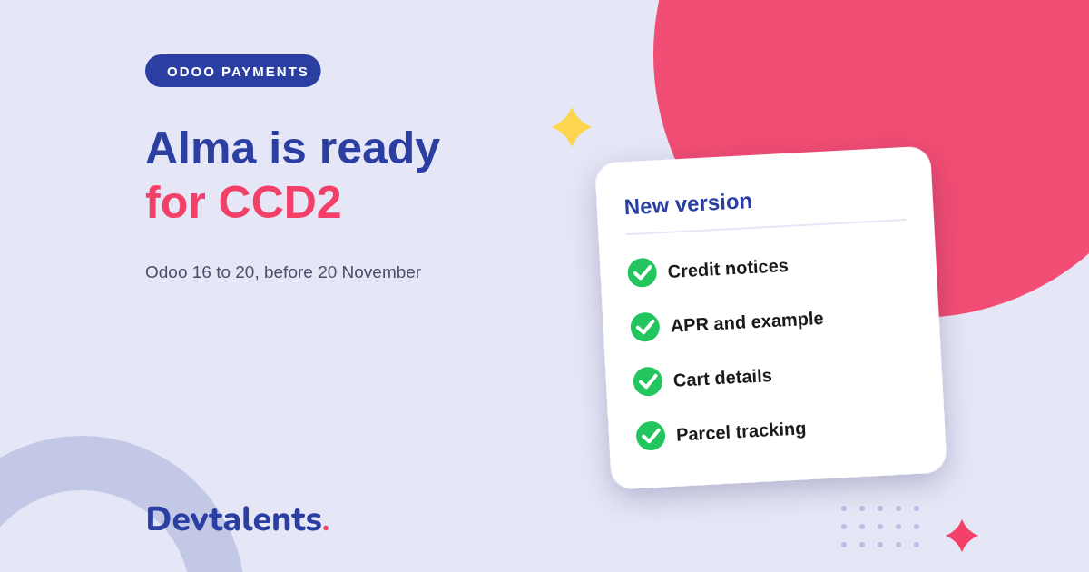 Alma and CCD2: Our Odoo Module Is Ready for 20 November 2026